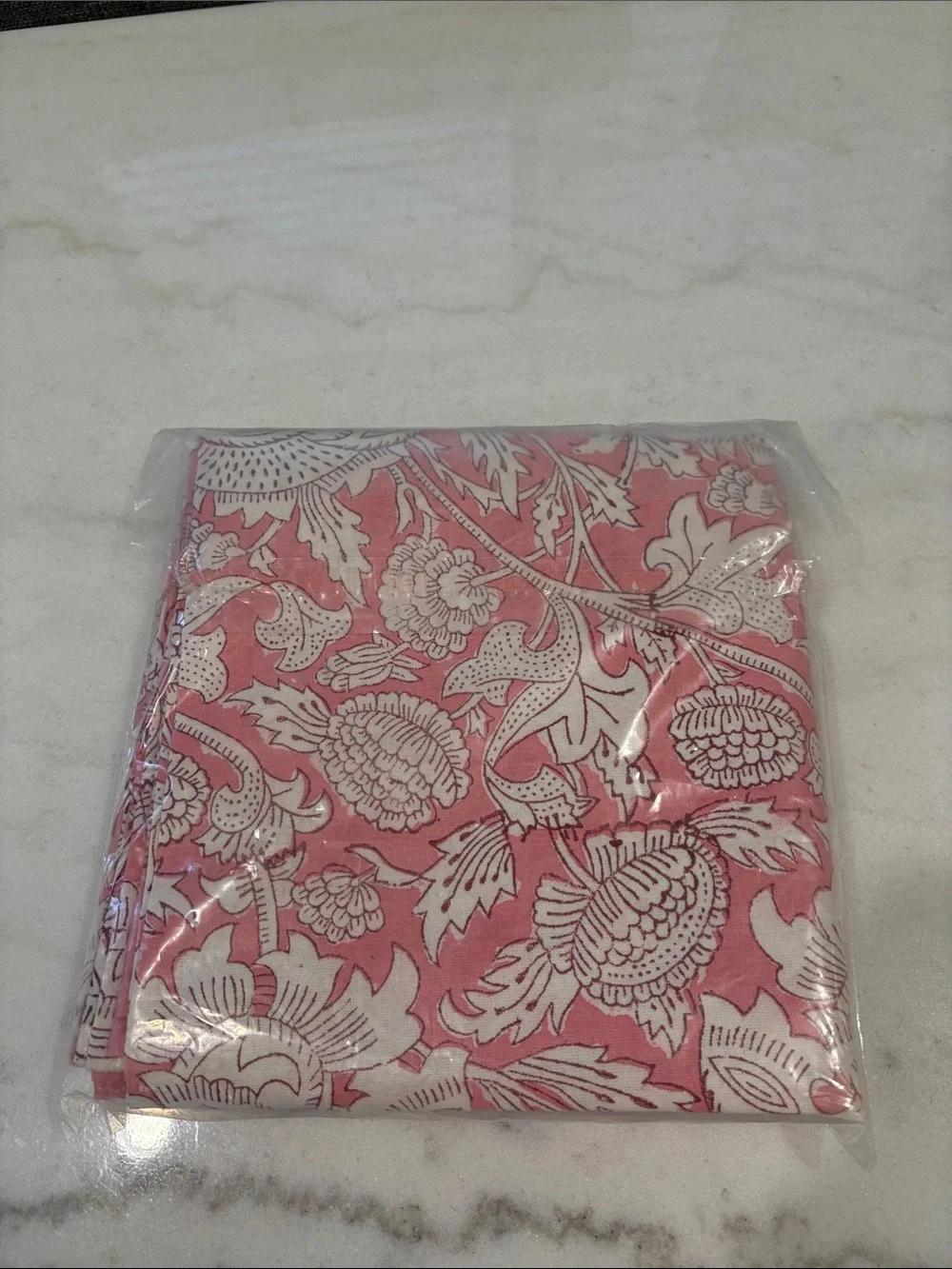Round Floral Cotton Tablecloth